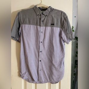 Vans Small Purple/Grey Button Up